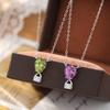 Collier en cristal naturel texture argent S925 tête de fermoir goutte d'eau chaîne de clavicule pour filles bijoux cadeau polyvalent haut de gamme niche non décolorant