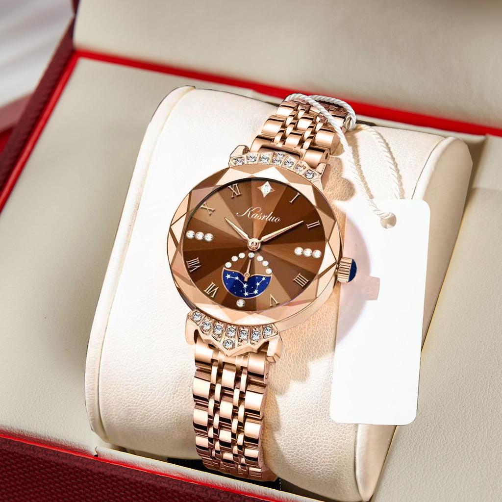 Casaro Women'S Watch With Diamonds Women'S Watch Light Luxury Fashion Aesthetic Waterproof Quartz Watch