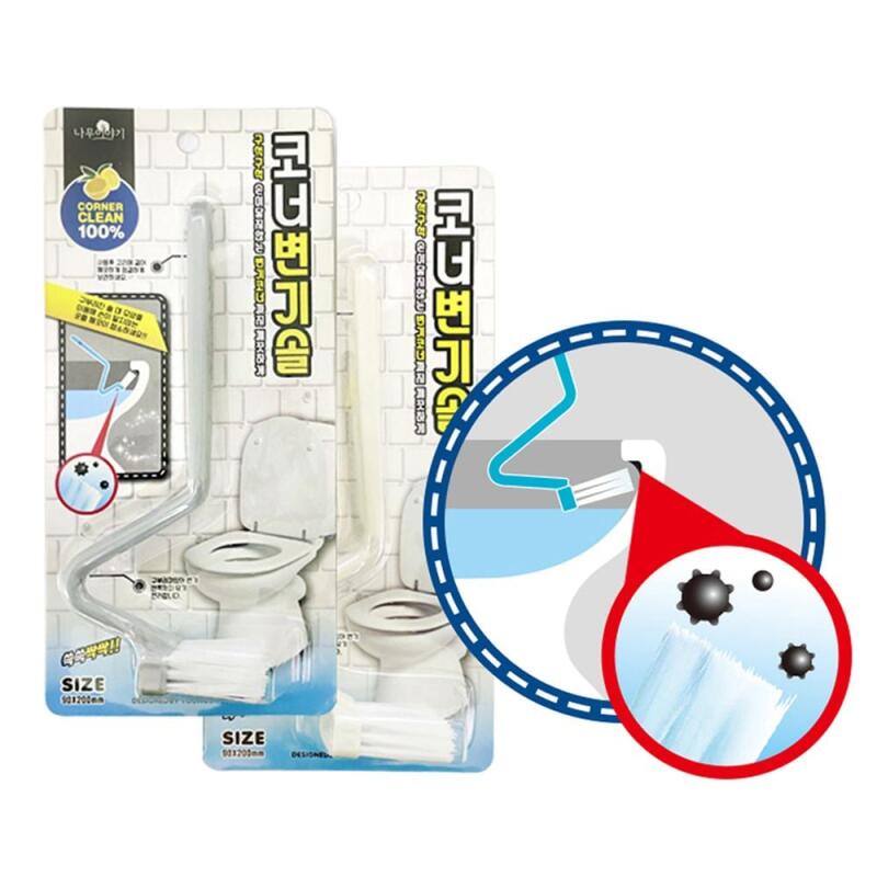 Wooden Corner Toilet Brush