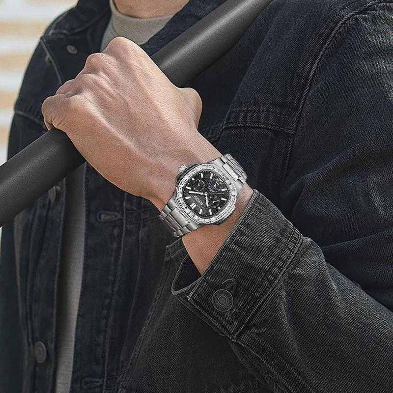 Fashion Men Watches Luxury Date Miyota Quartz Watch Men Waterproof Stainless Steel Male Clocks Reloj Hombre