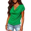 Women's Fashionable Turtleneck Color Short,sleeved Top