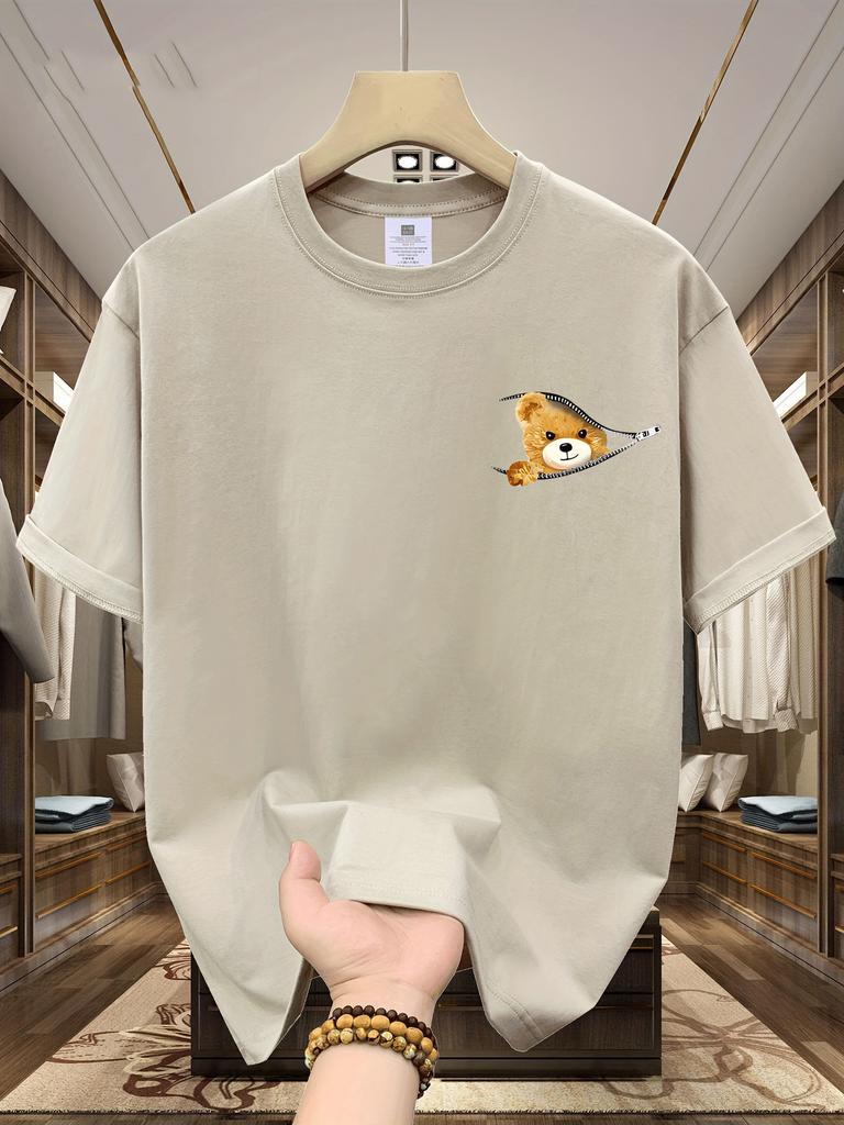 Men's summer fashionable casual loose solid color multi-color optional sports round neck short sleeved T-shirt top