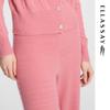 ELLASSAY Women's Merino Wool Cashmere Ribbed Knit Lounge Pants