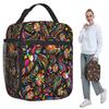 Traditional Mexican Colorful Insulated Lunch Bag for Kids School Cooler Thermal Food Box Tote Leakproof Lunch Boxes Container