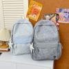 Schoolbag High Value Soft Light Gray Tone Wide Shoulder Strap Korean College Style Student Party Backpack Atmosphere Sweet Sister Small Backpack
