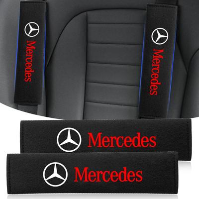 2 Adet Araba Emniyet Kemeri Omuz Pedi Koruyucu Kılıf Araba Aksesuarı AMG C500 C200 C300 A B C E GLA CLA GLK GL ML GLE W204 W205 W203 W211 W212 İçin