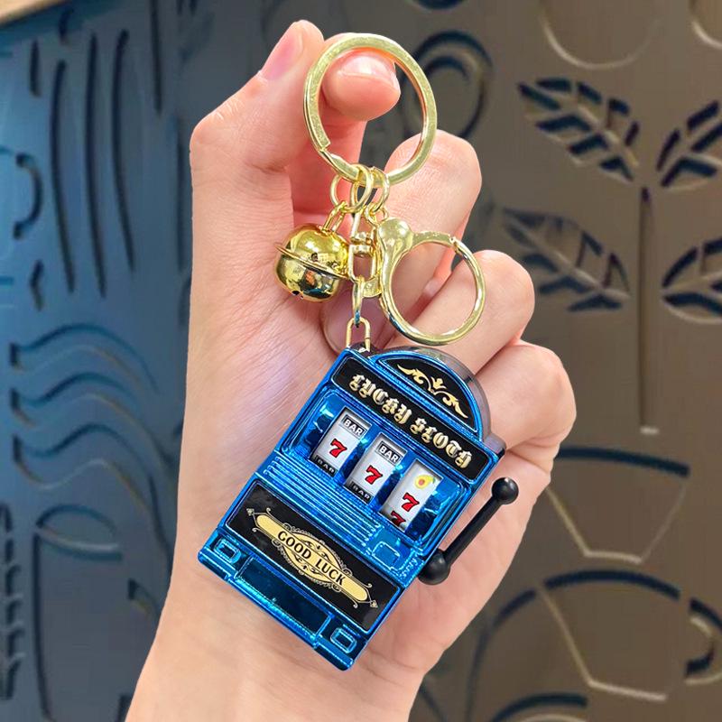 Fun Cartoon Rocking Machine Keychain Pendant with Lanyard
