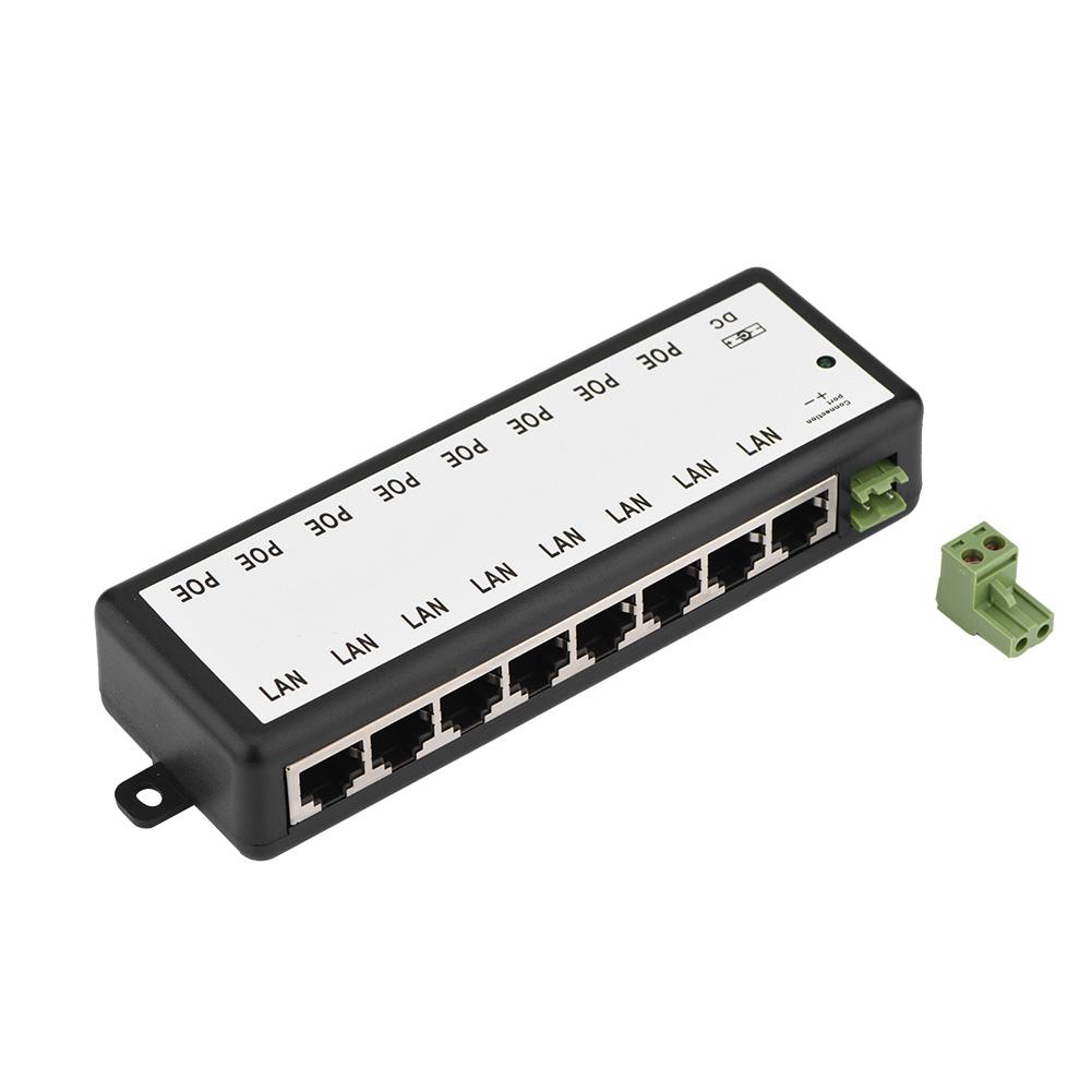 8 Channel POE Power Supply Module POE Injector Ethernet Adapter for  IP Camera 802.3af Device