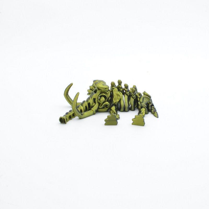 3D Printed Adorable Movable Mammoth Cartoon Skeleton Toy