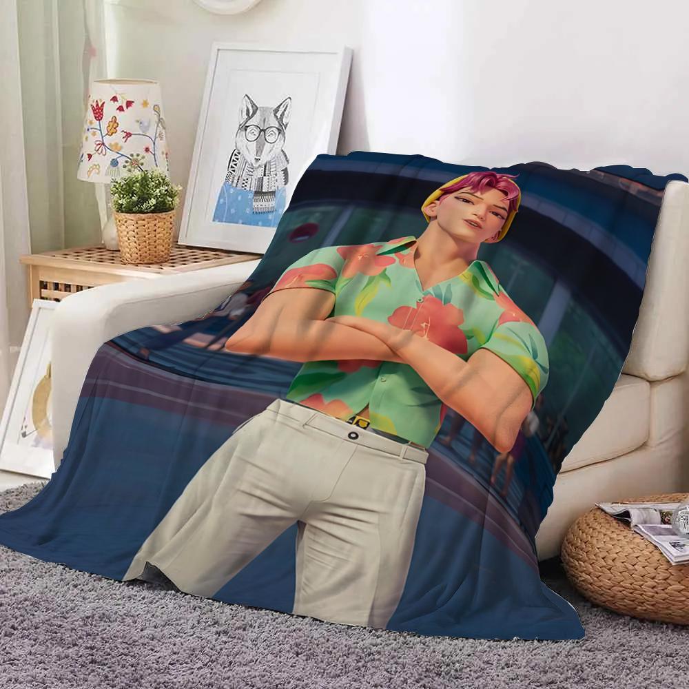 KPop Demon Hunters Blanket pattern set: Anime style, from mysterious characters to youthful images, warm and warm