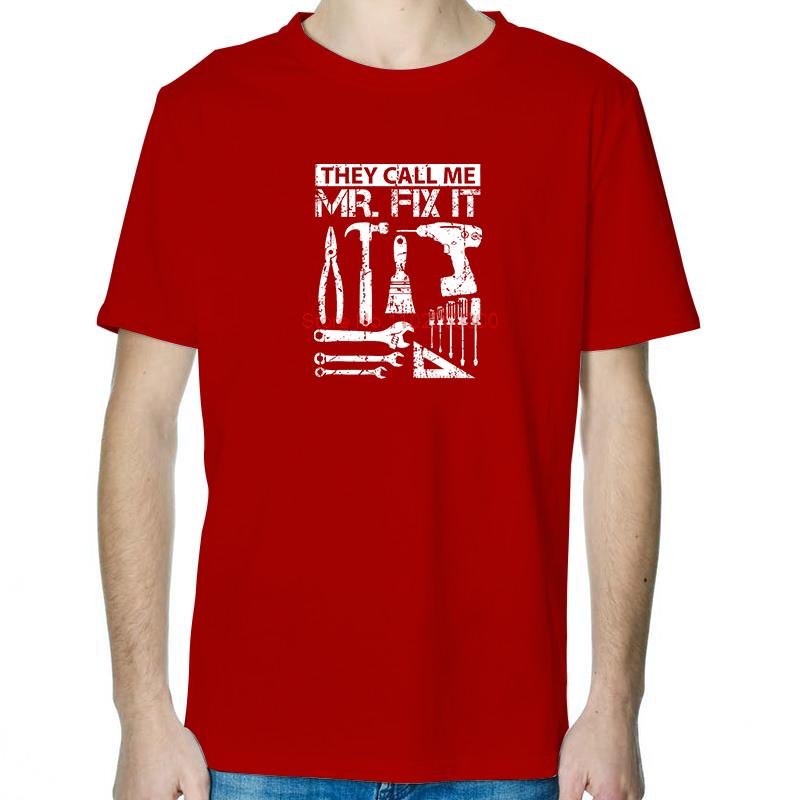 They Call Me Mr Fix It Funny Fathers Day Gift TShirt Summer Cotton New Shirts And TShirts Short Sleeve Tee Printed TShirt S