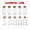 1/5/7/8/10/12/15/20ml Mini Clear Glass Bottles with Cork Stoppers Message Wishing Drifting Bottle Empty Spice Bottle Jars Gifts