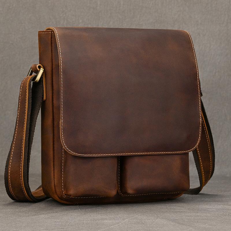 New Arrivals Genuine Leather Shoulder Bag High Quality Crossbody Bag Men Male Sling Bag Messenger Bag boys school bag male bag