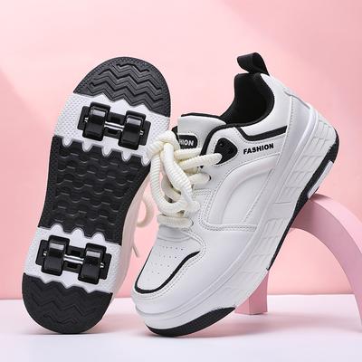 Kinder Vierrad-Sportstiefel Rollschuhlaufen Kann als flache Sportschuhe versteckt werden Schlittschuhe Sportschuhe Damen Schlittschuhe