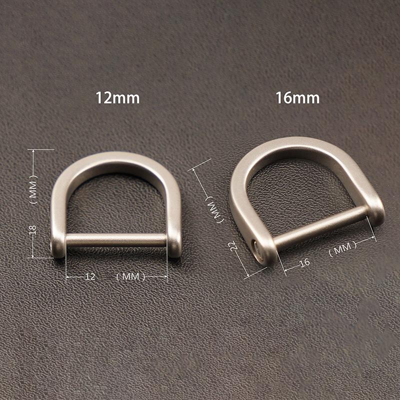 Titanium D Ring Key Shackle U Shape Key Ring Horseshoe Clasp For Car Fob Diy Leather Key Organizer Keychain