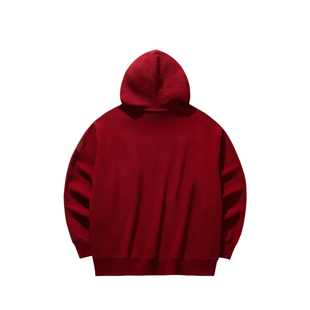 Anta Cross-Border Collaboration Lifestyle Series Spring 2026 Hooded Sweatshirt Unisex Tops Brick-Red 172618701-4