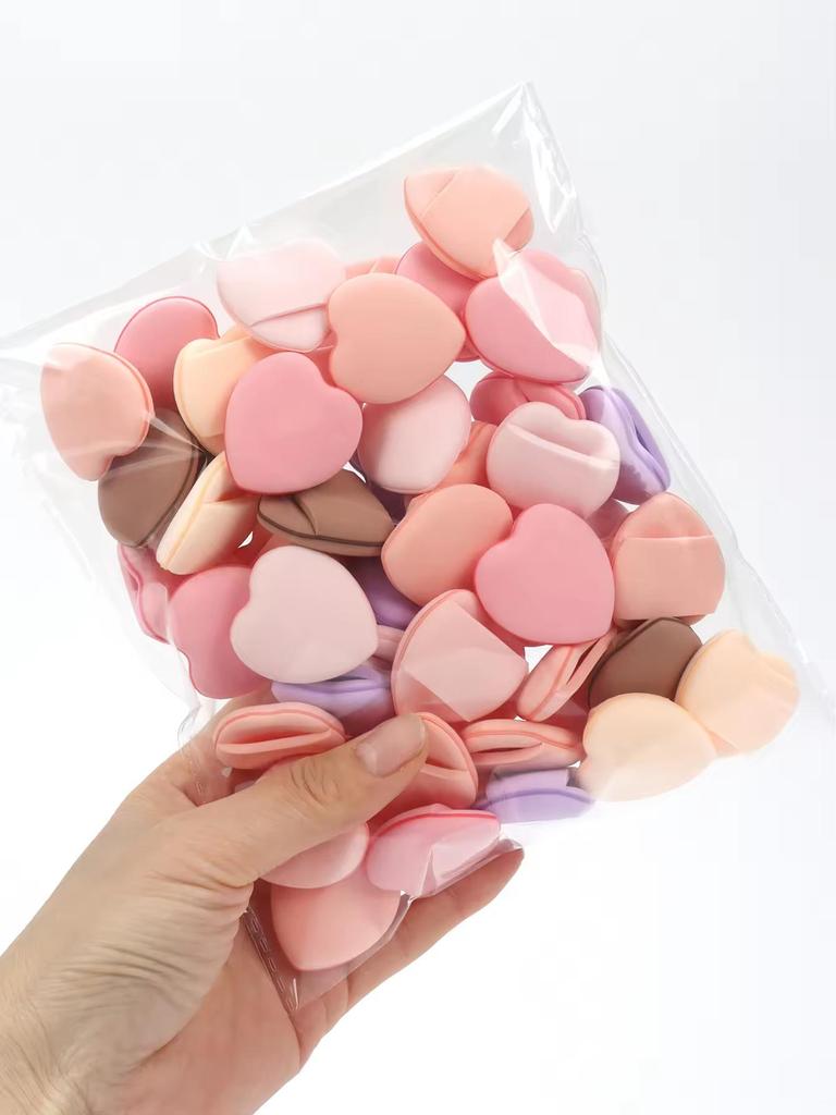 50 Mini Finger Cushions Air Cushion Powder Puff, Latex Free Mixed Sponge and Cosmetic Puff Is Used for Liquid Foundation Make-