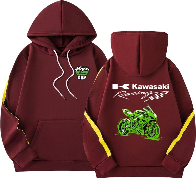 

2025 Spring/Summer Autumn/Winter Hot selling Hooded Sweatshirt Kawasaki High end Comfortable Simple Sports 3XL