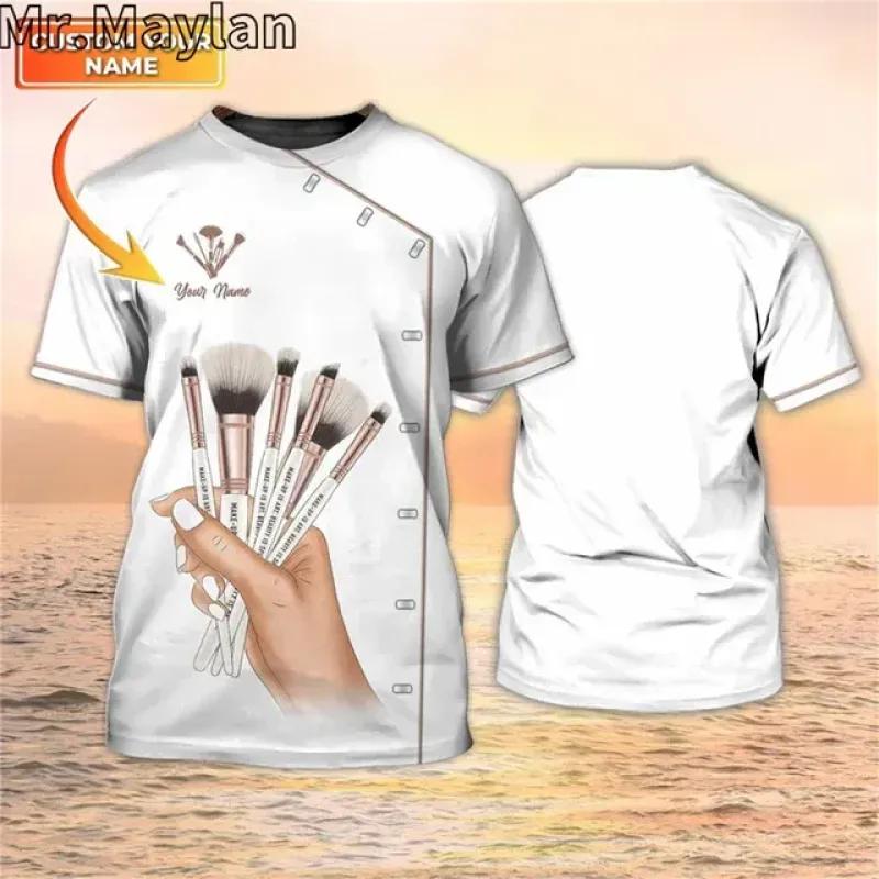 T-shirt personnalisé 3D Brow Specialis pour sourcils, chemises personnalisées pour sourcils, cils, vêtements, cadeau pour femmes, maquillage, t-shirt unisexe de rue