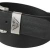 Emporio Armani Black Y4S201 YDD6G 80001 95 Men's Belt, 3.8cm Wide, [Used]