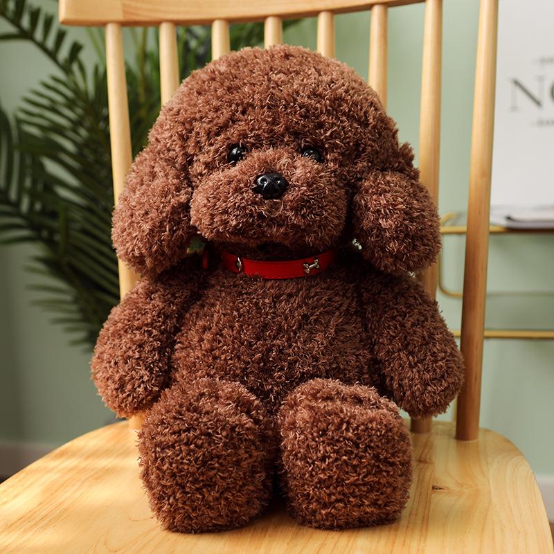 Teddy Dog Puppy Doll Plush Toys Sitting Poodle Doll Zoo Event Gifts