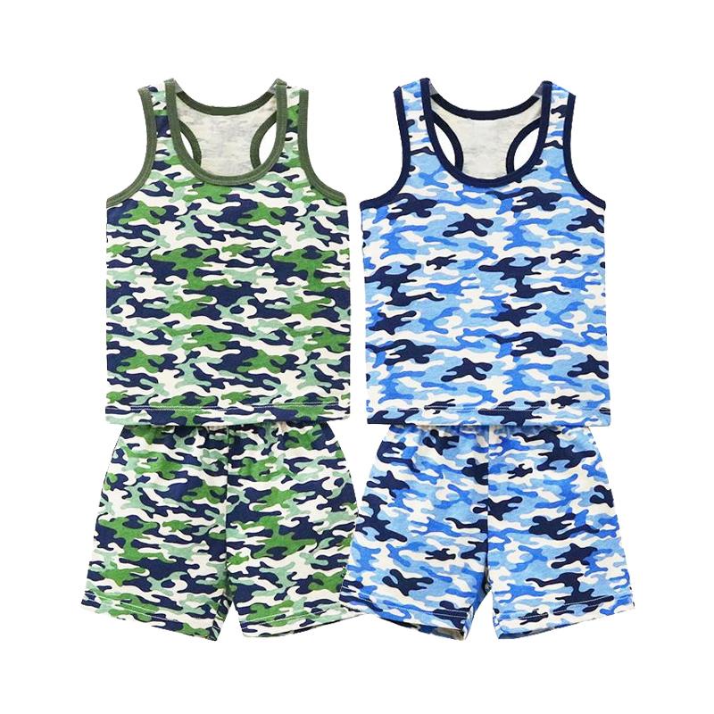 

Рубашки из чистого хлопка для малышей 1–5 лет + шорты, летние шорты для новорожденных мальчиков, комплект из 2 предметов/компл., топы на бретелях + нижнее белье, одежда, жилет, костюм 3T синий/зелёный