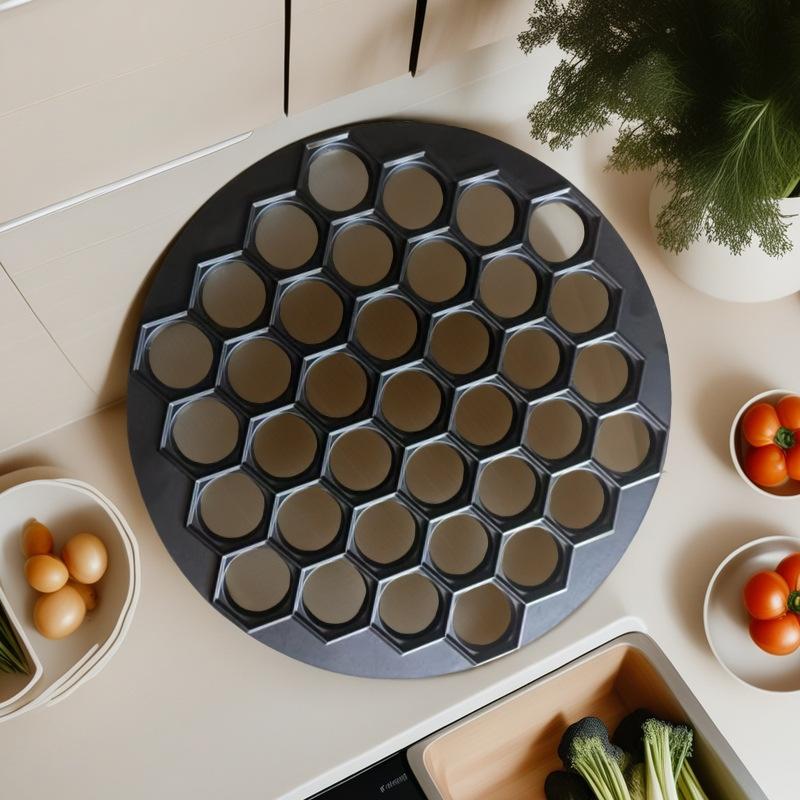 37 Hole Aluminum Dumpling Mold, Batch - Making Tool for Home Kitchen Handmade Dumpling Pastry Pressure Cutter Home Kitchen Tools