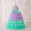 Girls Princess Tulle Wedding Dress Pageant Gown Kids 4-7 Years Old