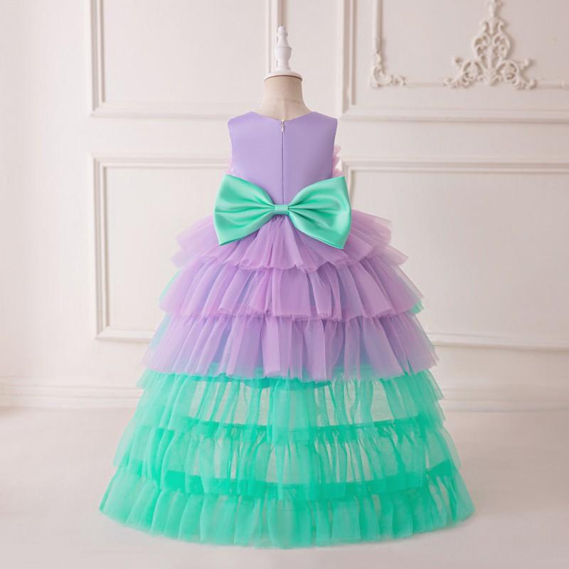 Girls Princess Tulle Wedding Dress Pageant Gown Kids 4-7 Years Old