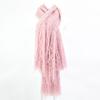 CHANEL [Excellent Condition/Domestic Authentic] 05A P26689V0300 CC Logo Plate Wool x Mohair x Silk Fringe Scarf pinkUsed