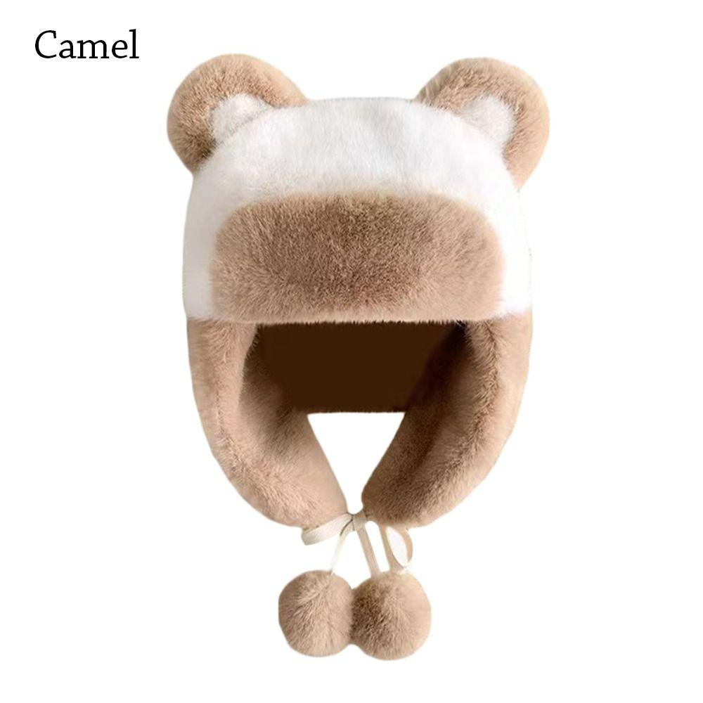 Thick Bomber Hat Plush Ushanka Fur Hat Outdoors Winter Cap for Men Women