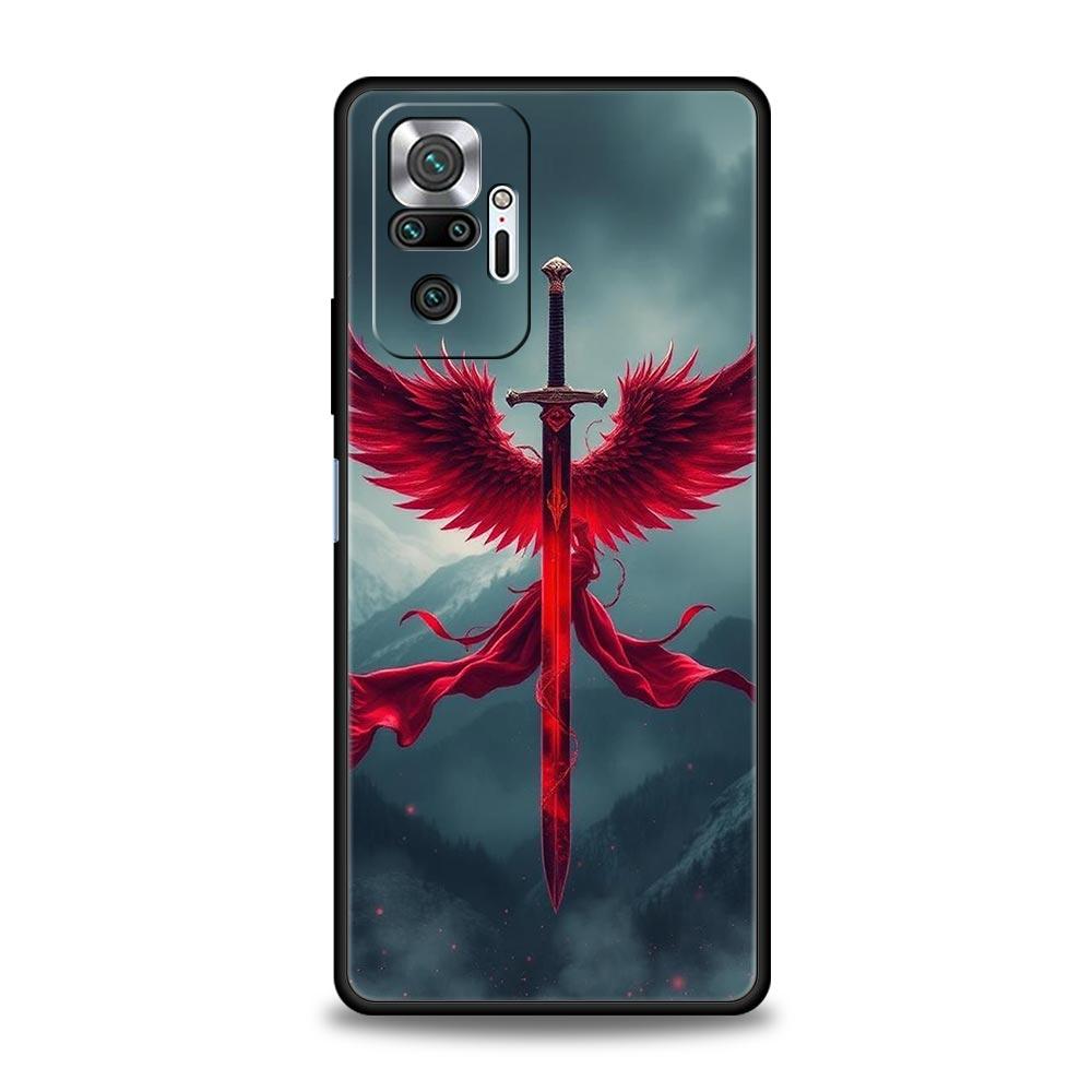 The Sword Creative Pattern Phone Case Cover for Redmi 14C 10C Note 15 14 13 12 10 11 K40 Pro Plus 5G Soft TPU Shockproof Fundas