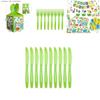 Colorful Cartoon Dinosaur Party Birthday Supplies Tableware Plates Cups Banner Set