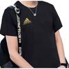 Adidas Logo Print Sports Casual Crew Neck Short Sleeve T-Shirt Men Tops Black Gold ADICSTS06-BG