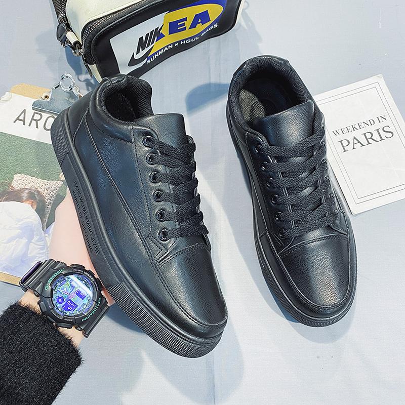 

Brand Men Casual Shoes Pu Leather Walking Flats White Fashion Sneakers Male Footwear High Quality Waterproof Vulcanize Shoes Man