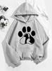 Katzen- und Hundemuster Hundeprint-Design Bedruckter Damen Herbst Winter Hoodie 2025 Neu Langärmeliges Oberteil Damen Freizeitkleidung