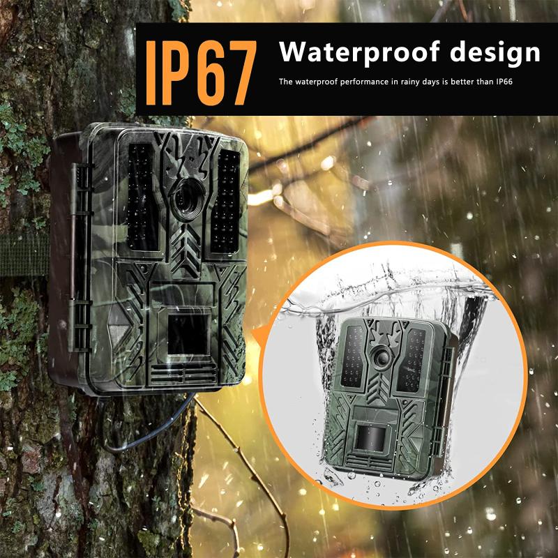 Bluetooth-compaible Wifi 4k Hd Trail Camera Outdoor Ip67 Waterproof Infrared Induction Tracking