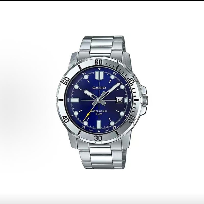 CASIO Customized watch modified series fashion trend 50 meters waterproof MTP-VD01D-2EV modified-night sea shimmer Quar MTP-VD01D-2EV синий