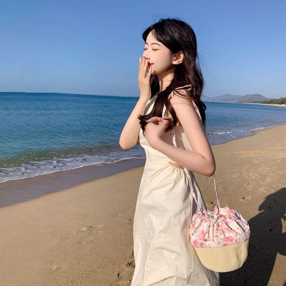 Spring Summer Straw Sun Hat French Style Women's Sun Hat Elegant Seaside Beach Cap  Outdoor