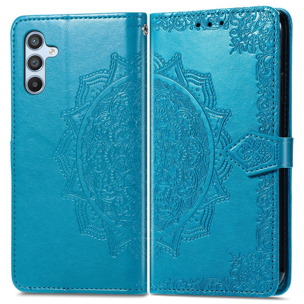 For Samsung Galaxy A56 5G Case Wallet Mandala Flower Leather Phone Cover Stand View