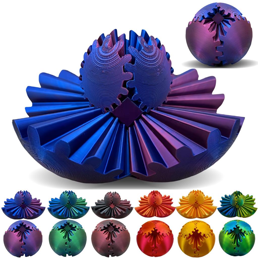 3D Printed Gear Balls Spinning Balls Stress Relief Anxiety Desktop Decorations Desk Toys Gear Balls Annoying Toys