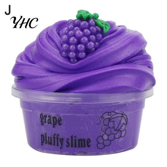 Soft 60ml Butter Slime Non-sticky with Charm Super Stress Relief Fruit Cherry Toy for Children Tear Resistant