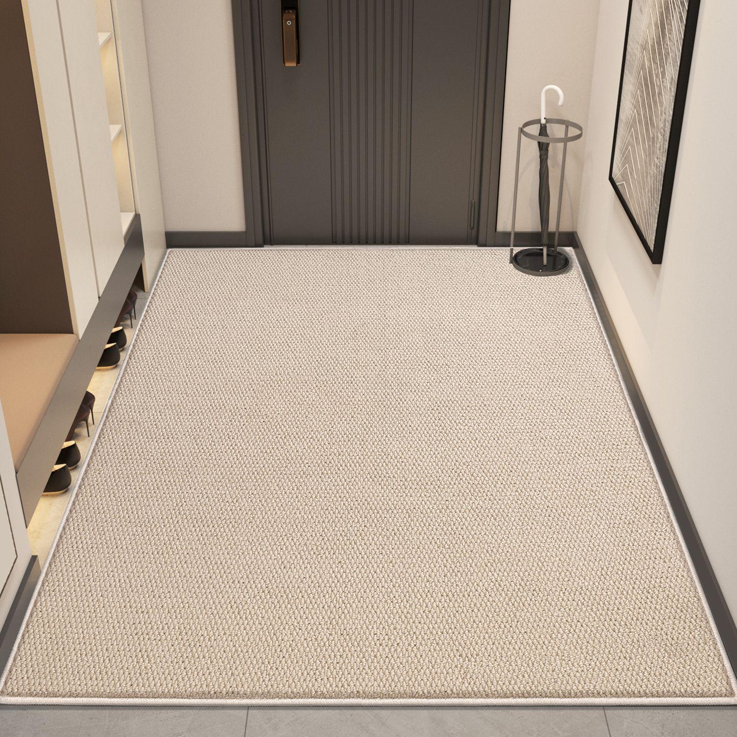 

Wear-Resistant Sisal Front Door Mat - Japanese Pineapple Design, Dirt-Resistant & Non-Slip, Easy-Clean Entrance Mat. 40*60cm брудно-білий