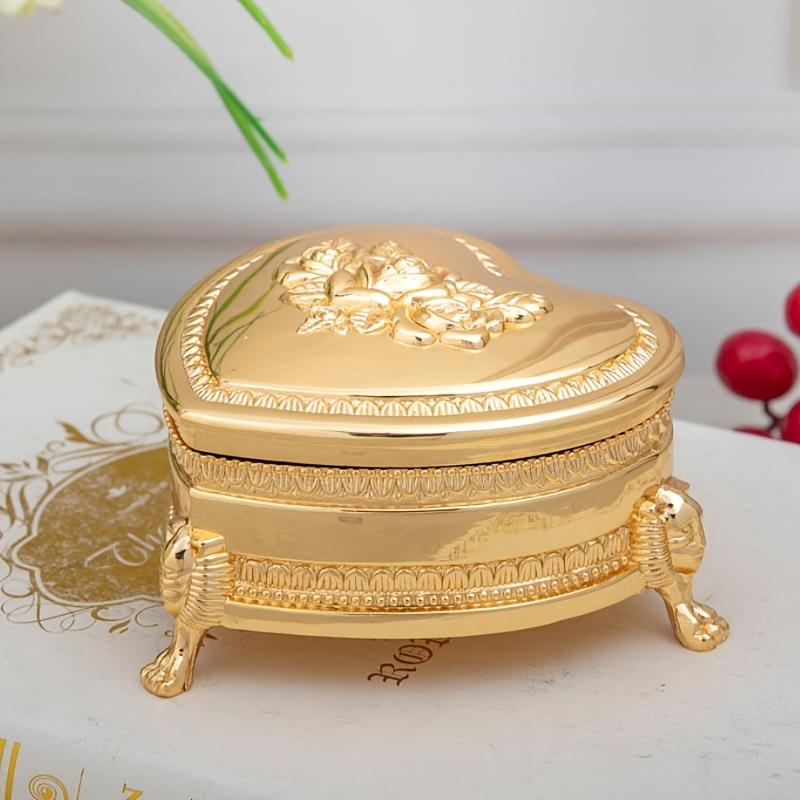 1pc Creative Heart-shaped Jewelry Box, Jewelry Box, High-end Storage Box, Wedding Gift Box