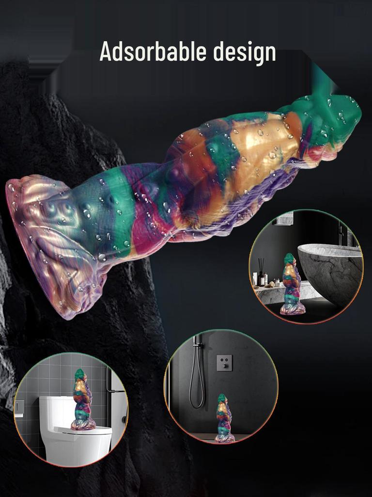 Extra dicker Silikon-Grüner Riese Dildo & Anal Plug für alle Geschlechter