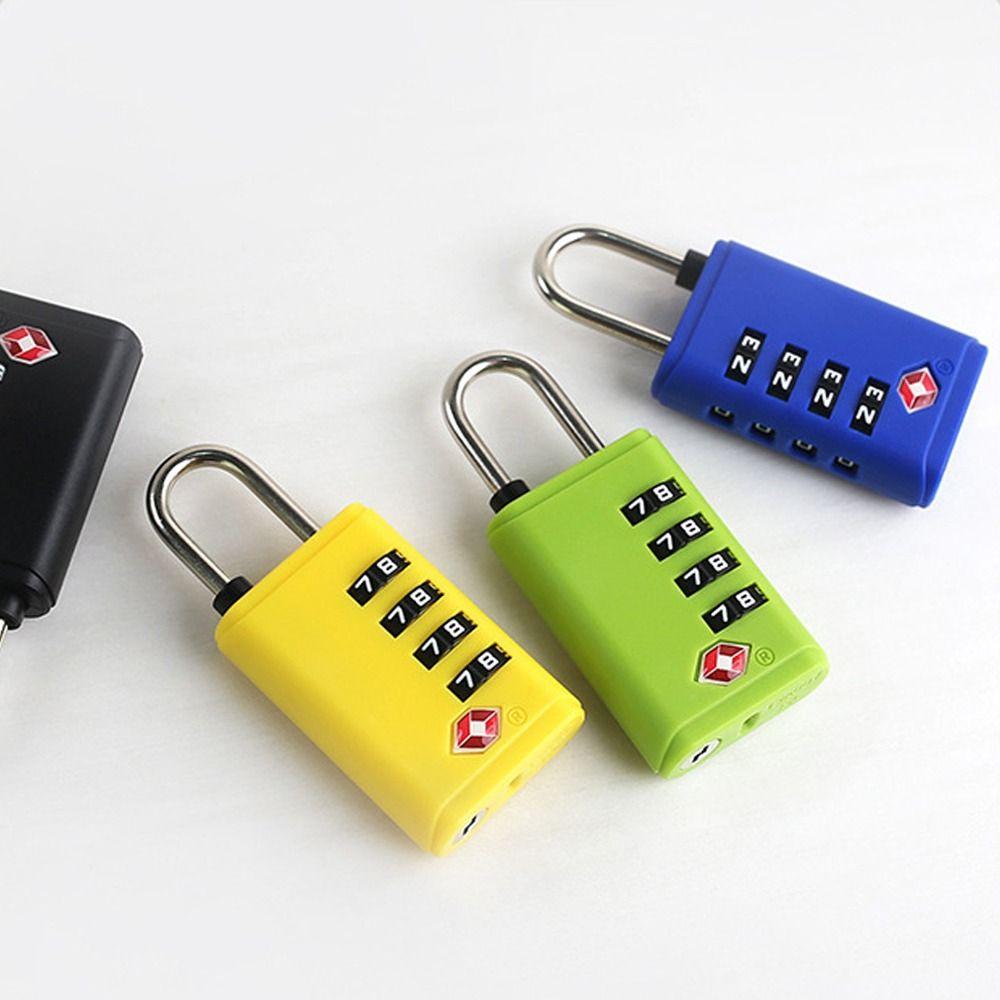 Padlock 4 Digit Combination Lock TSA Cabinet Locker New Customs Password Lock  Travel