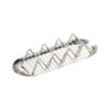 W-shaped Taco Stand with Tray Rust-proof Pancake Display Tray Stainless Steel Taco Holder  Baking