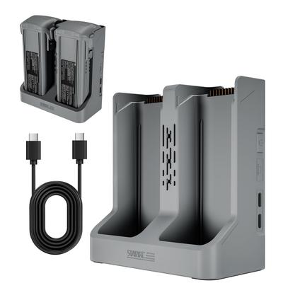 STARTRC Dual Charging Hub for DJI Air 3sAir 3, 65W+ Fast Charging, PD Support & Protection, Storage & Charging Modes, with Two Portable USB Ports for