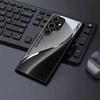 Sleek Black Gray Gradient Wave Glass Fashion Phone Cases S26 Ultra Case   for Samsung Galaxy S26 S25 S24 S23 S22 FE Ultra Plus