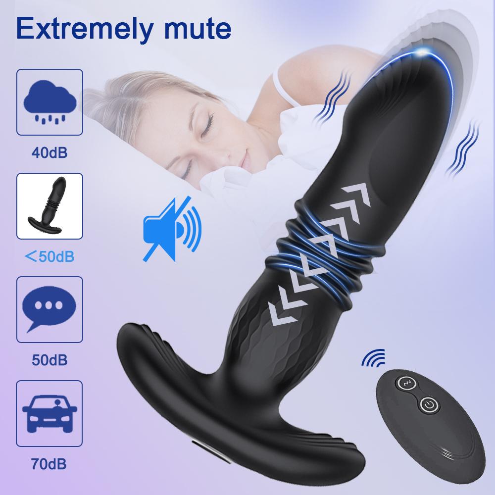 Wireless Remote Control Telescopic Anal Plug Men Prostate Massager Butt Plug Vibrators Prostate Stimulator Sex Toys Adult 18